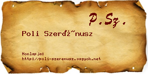 Poli Szerénusz névjegykártya